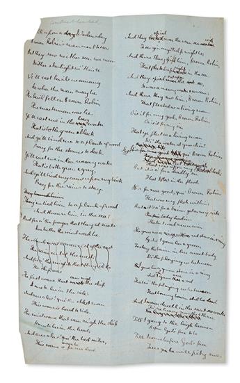 SWINBURNE, ALGERNON CHARLES. Poems and Ballads: Third Series, with three Autograph Manuscripts, unsigned, bound in before half-title.